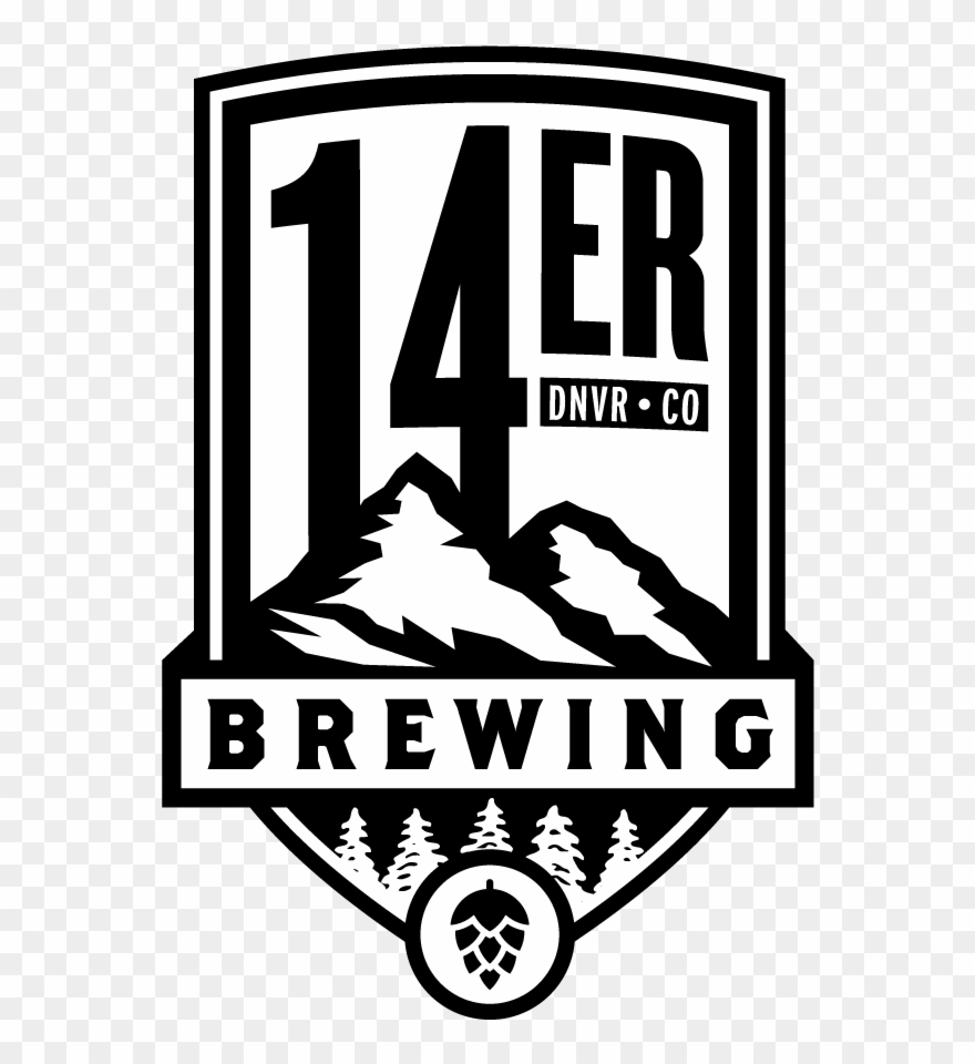 Logo-14er Bw - 14er Brewing Logo Png Clipart