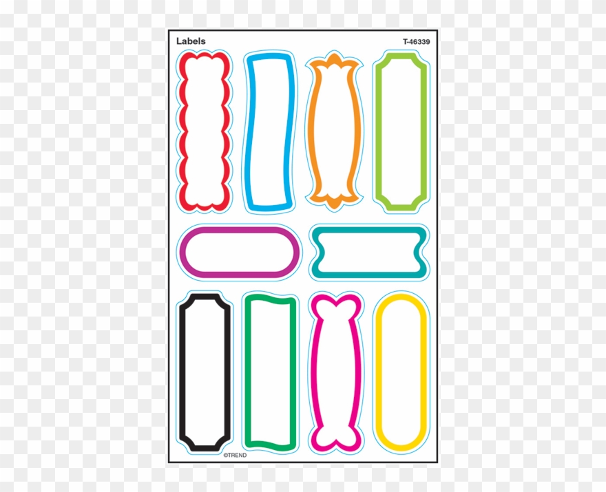Labels Supershapes Stickers - Fun Labels Clipart