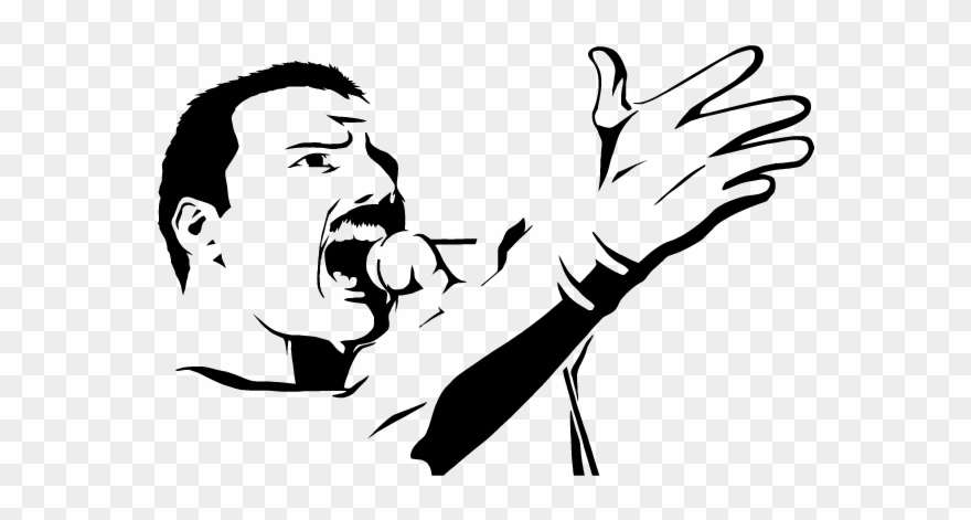Vinilo Decorativo Freddie Mercury - Vector Freddie Mercury Png Clipart