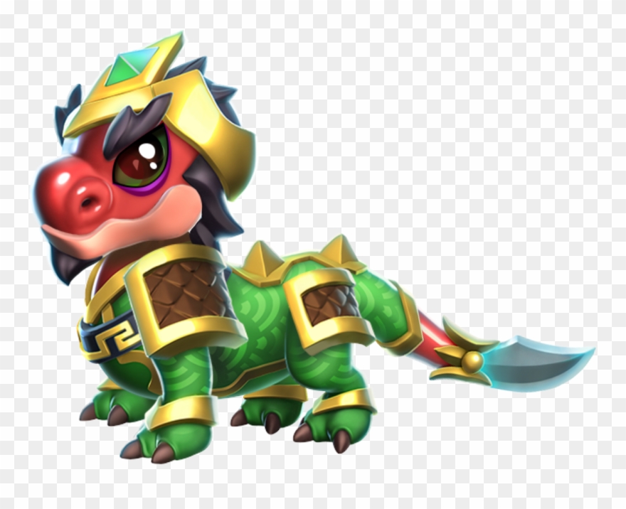 Guan Di Dragon Baby - Cartoon Clipart