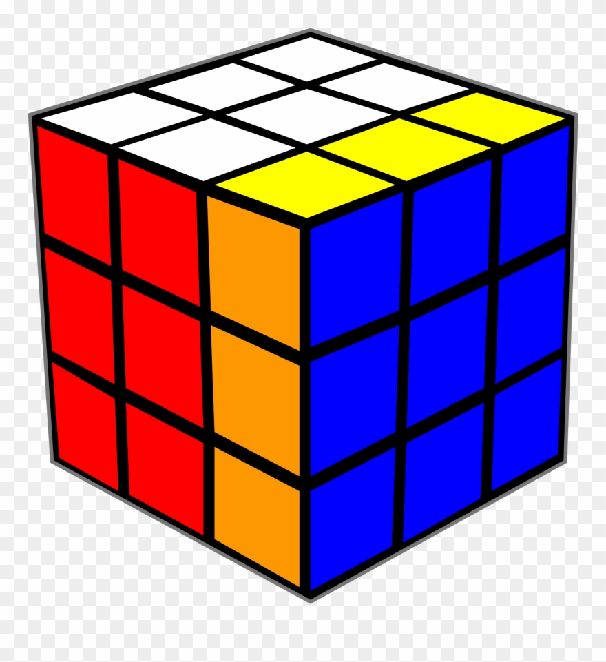 Open - Rubik's Cube Transparent Png Clipart