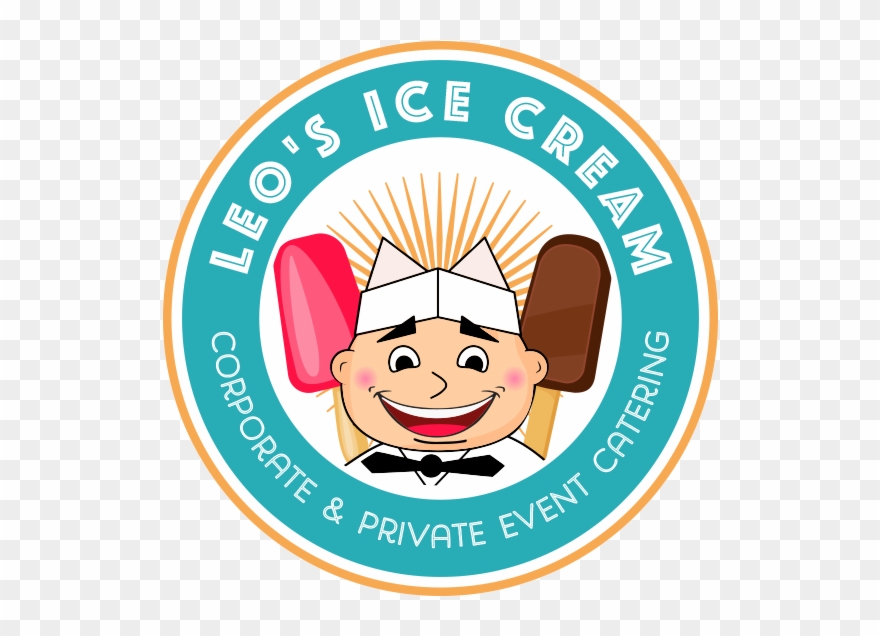 Leo's Ice Cream - Emblem Clipart