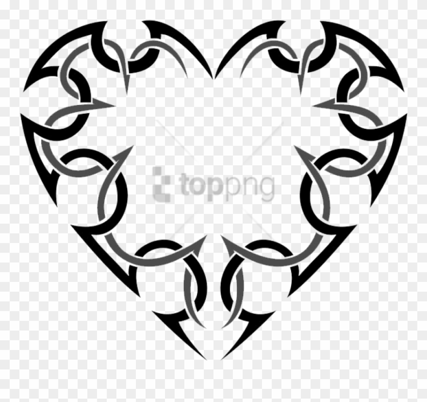 Free Png Tattoo Heart Png Image With Transparent Background - Cuore Tribale Clipart