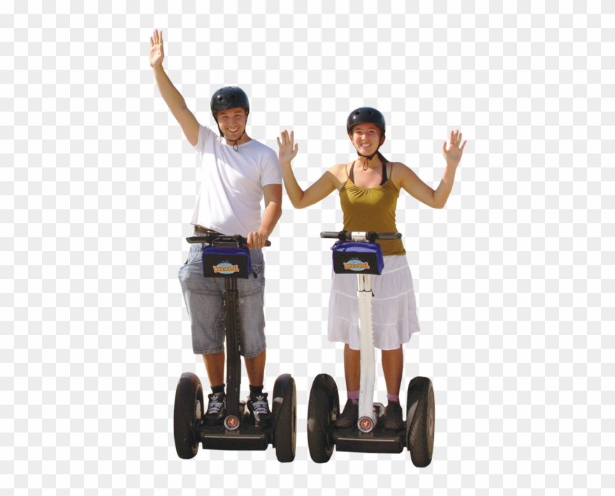 Bike & Segway Tours At Bike And Roll Chicago - Woman Ride Segway Transparent Background Clipart