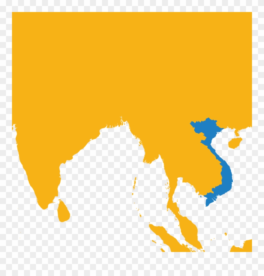 Vietnam Map - Ophiophagus Hannah Distribution Clipart