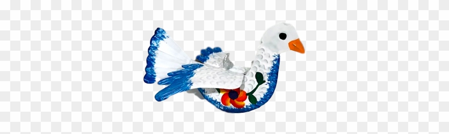 Ornament Tin Dove Handpainted Handcrafted By Skilled - Duck Clipart