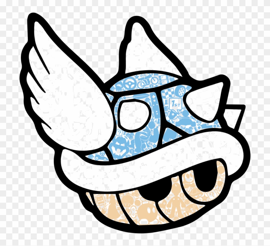 Blue Shell Mario Kart Drawing Clipart