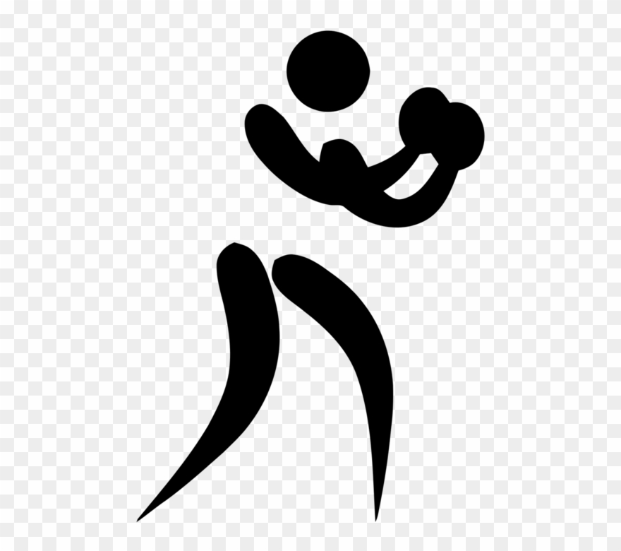 Olympic Pictogram Boxing - Girl Boxing Png Icon Clipart