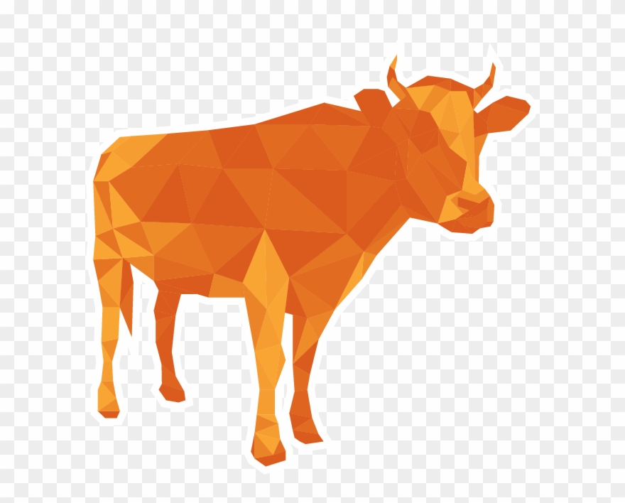 Orange Cow Clipart