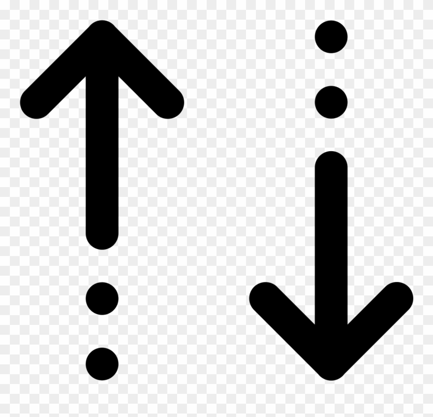 The Icon Has Two Vertical Arrows Facing In Opposite Clipart
