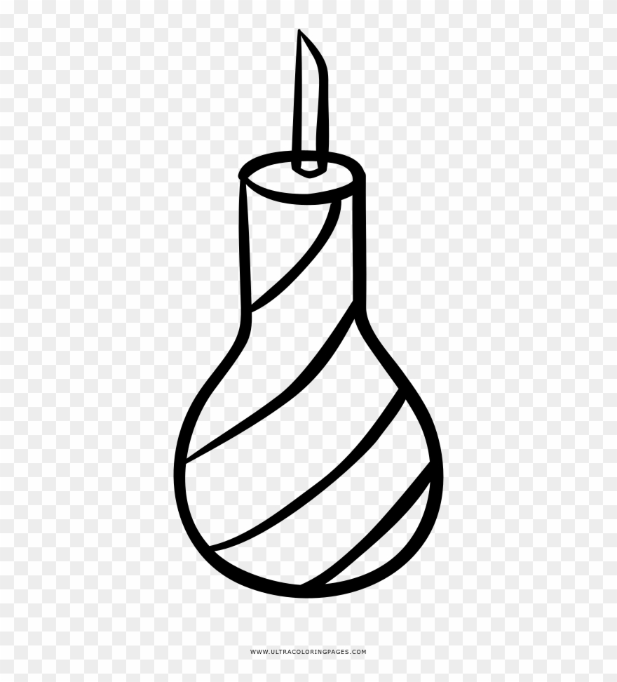 Simple Syrup Bottle Coloring Page - Line Art Clipart