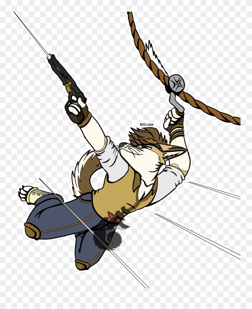 On Rails Shooting - Cartoon Clipart