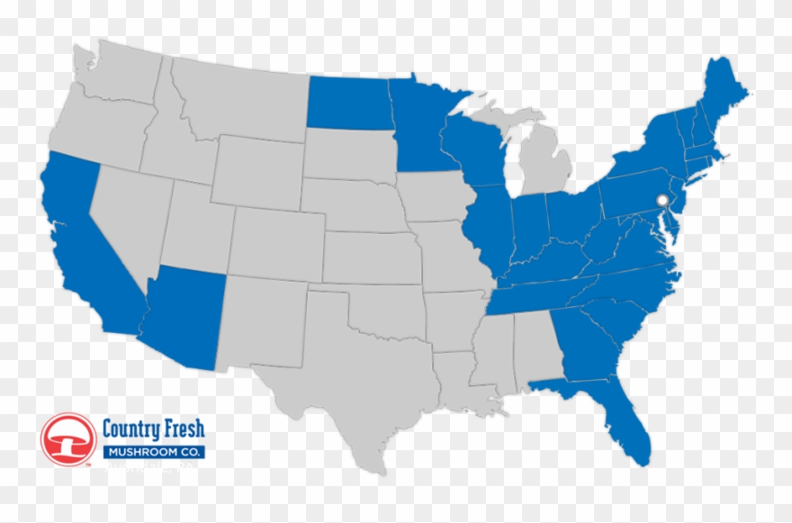 Where We Deliver - Us Map Illustrator Clipart