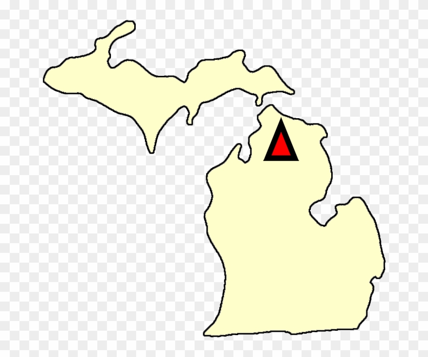State Map Location For Mi Gaylord - Illustration Clipart