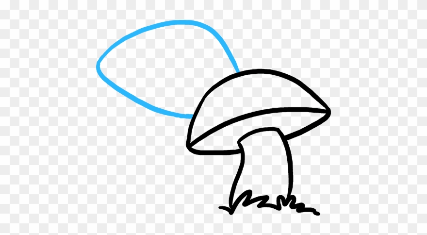 How To Draw Mushroom - Mushroom Drawing Easy Clipart