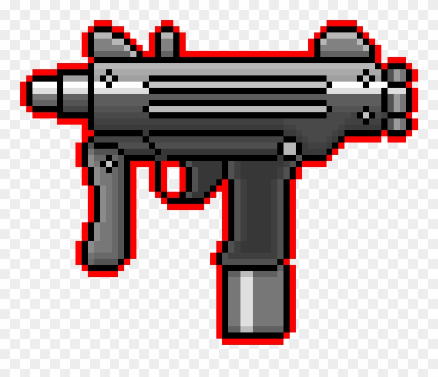 Uzi Pixel Transparent Clipart