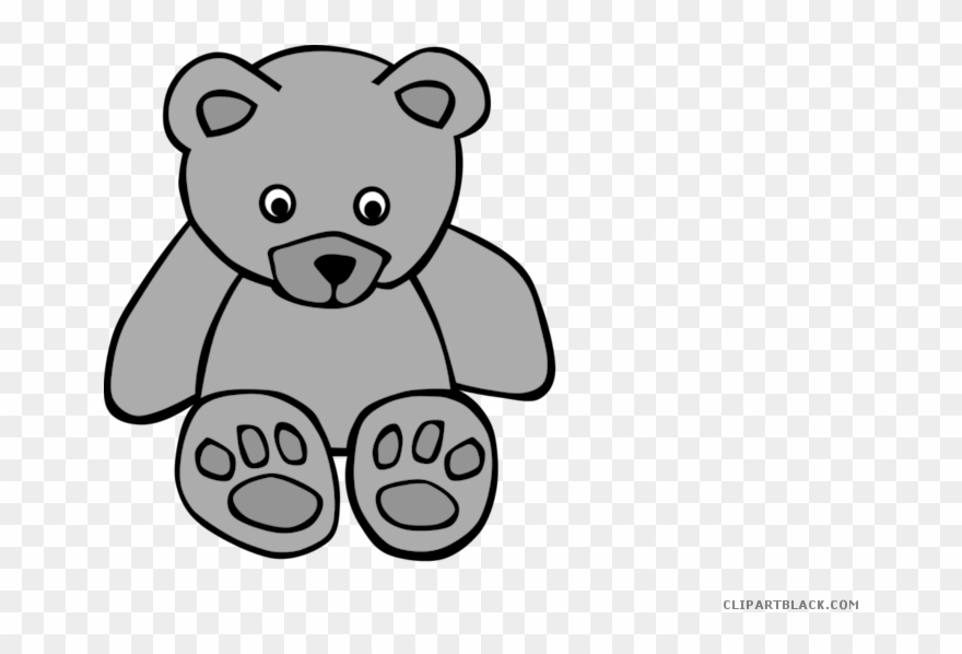 Brown Bear Animal Free Black White Clipart Images Clipartblack - Teddy Bear Free Clipart - Png Download