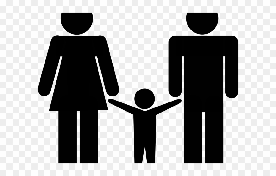 People Silhouette Clipart Bathroom Sign - Family Bathroom Sign Png Transparent Png