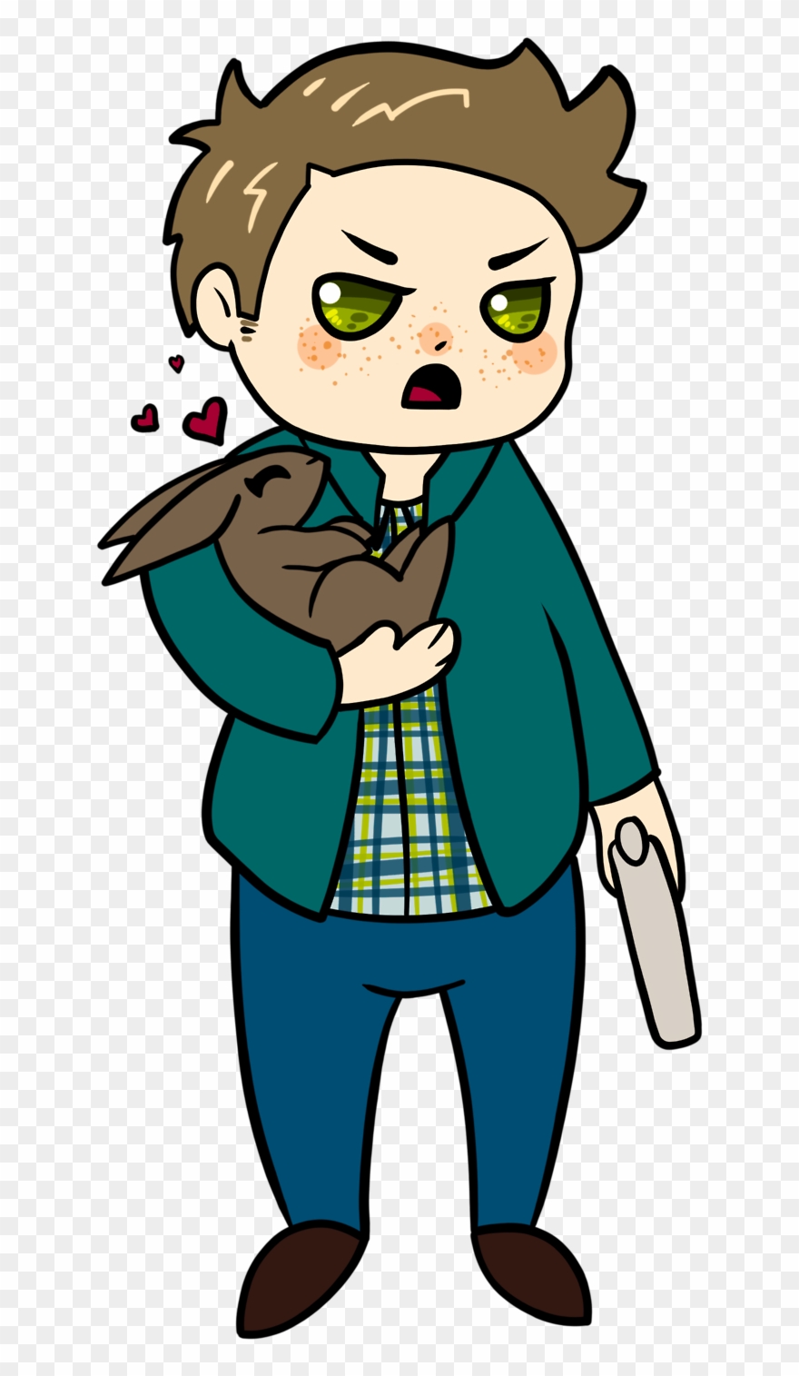 Defender Of Bunnies - Cartoon Clipart