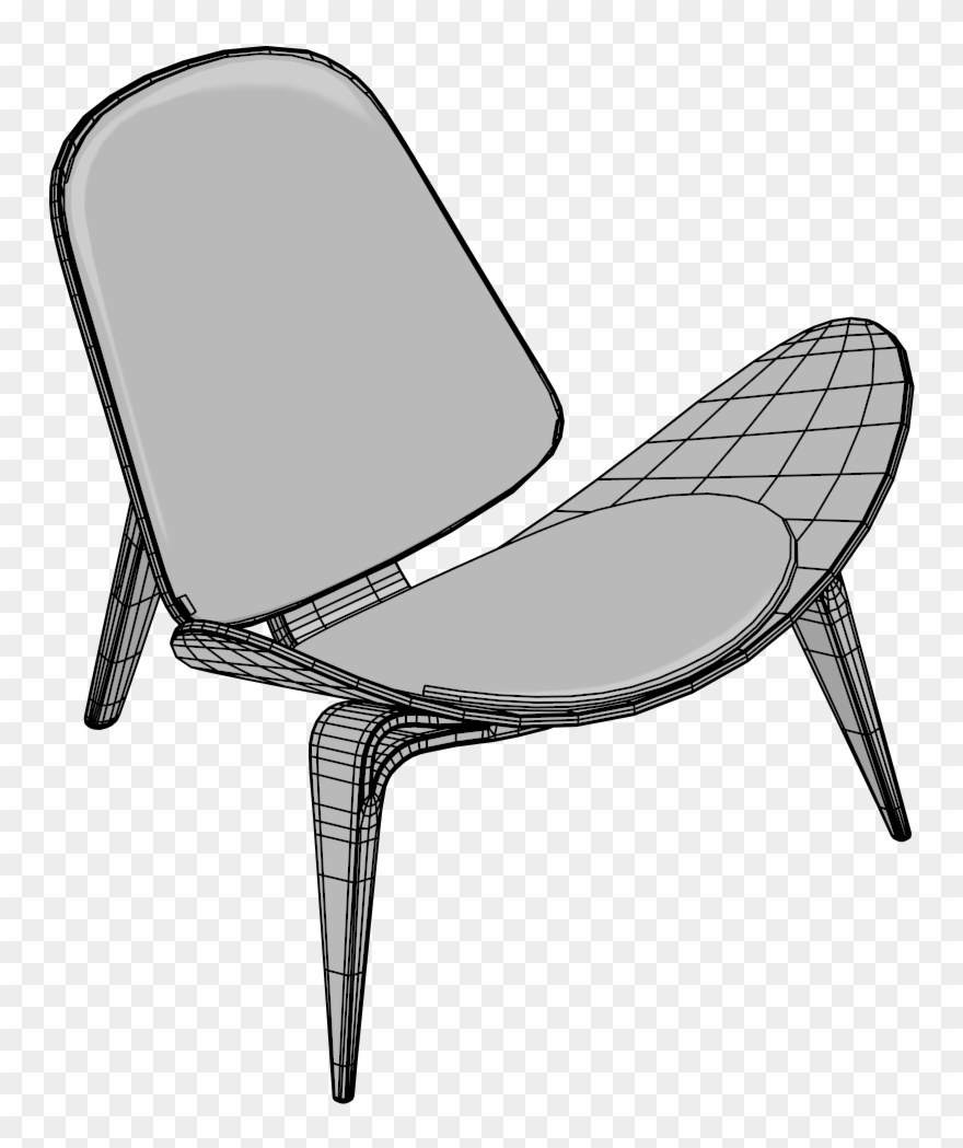 Chr-lounge,shell - Office Chair Clipart