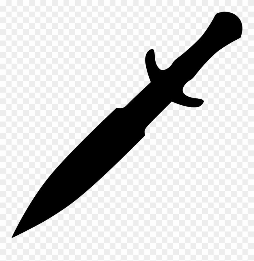 Dagger Png - Knife Black And White Png Clipart