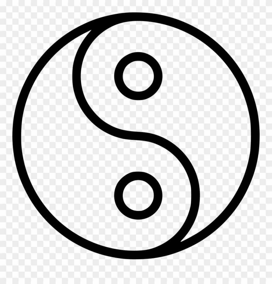 Png File Svg - Yin And Yang Outline Clipart