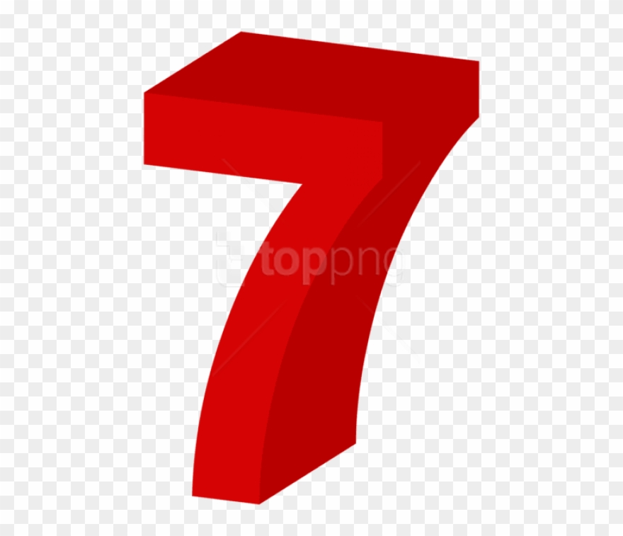 Free Png Download Number Seven Red Clipart Png Photo - Seven Red Png Transparent Png