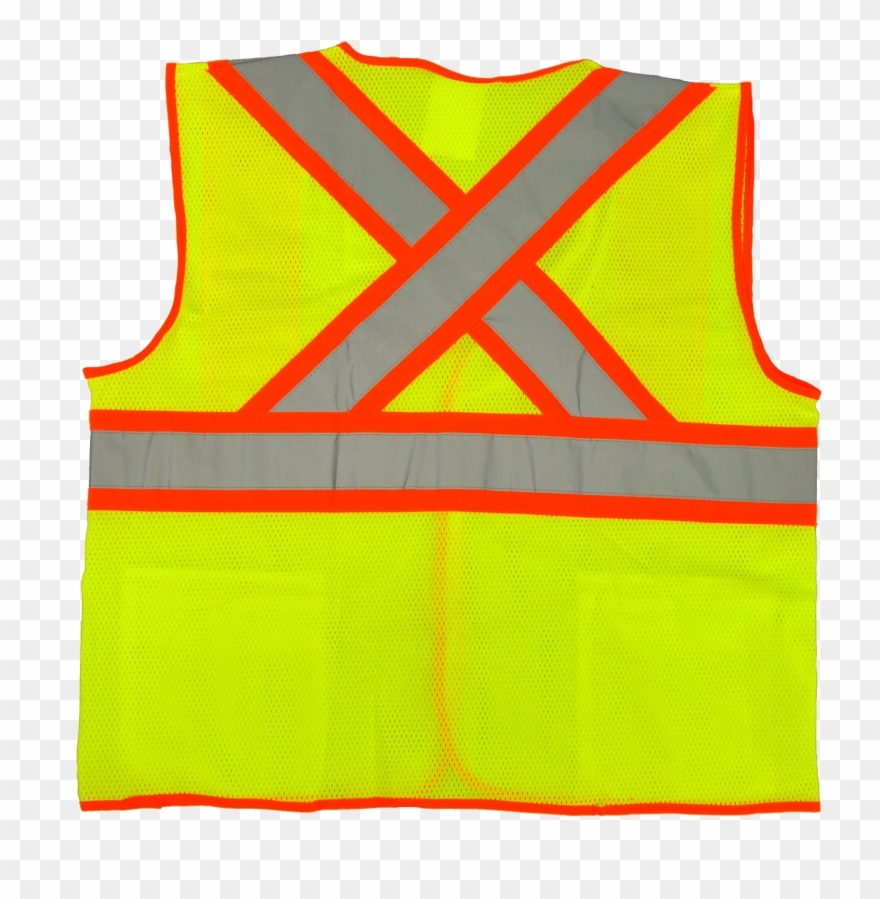 Deluxe High Visibility Fluorescent Safety Vest - Sweater Vest Clipart