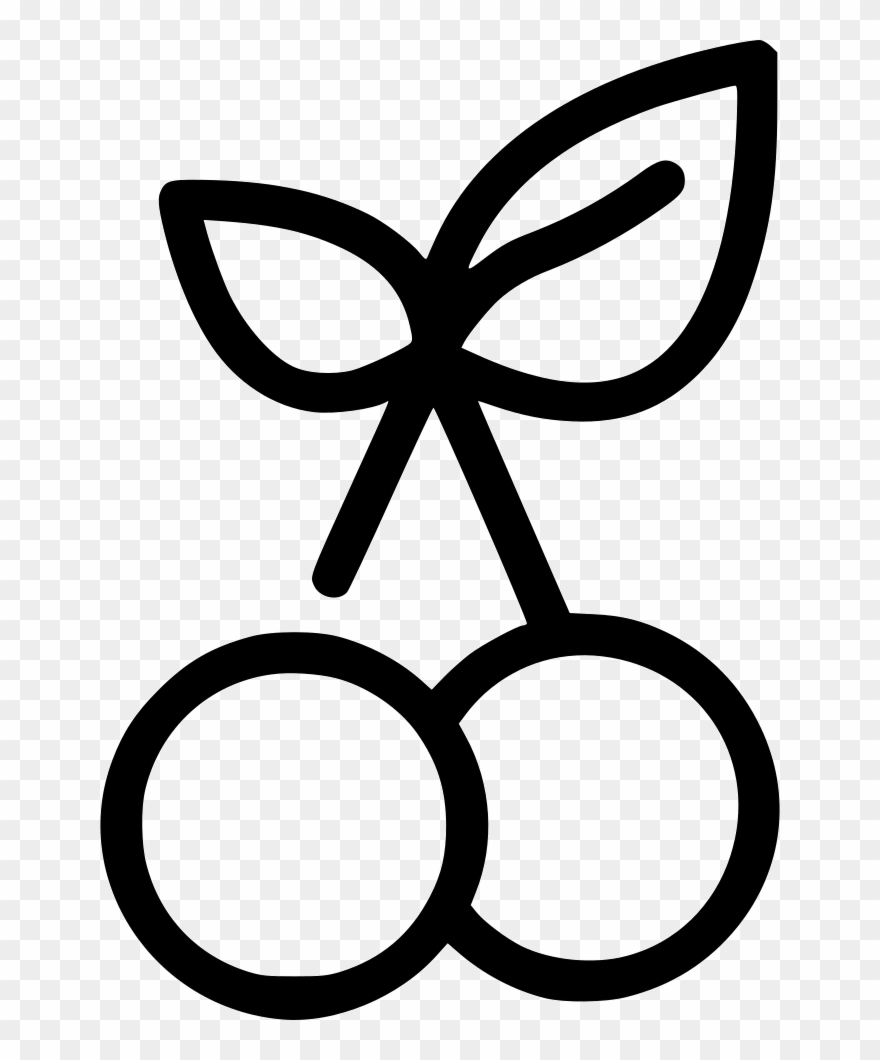 Png File Svg - Cherry Icon Outline Clipart