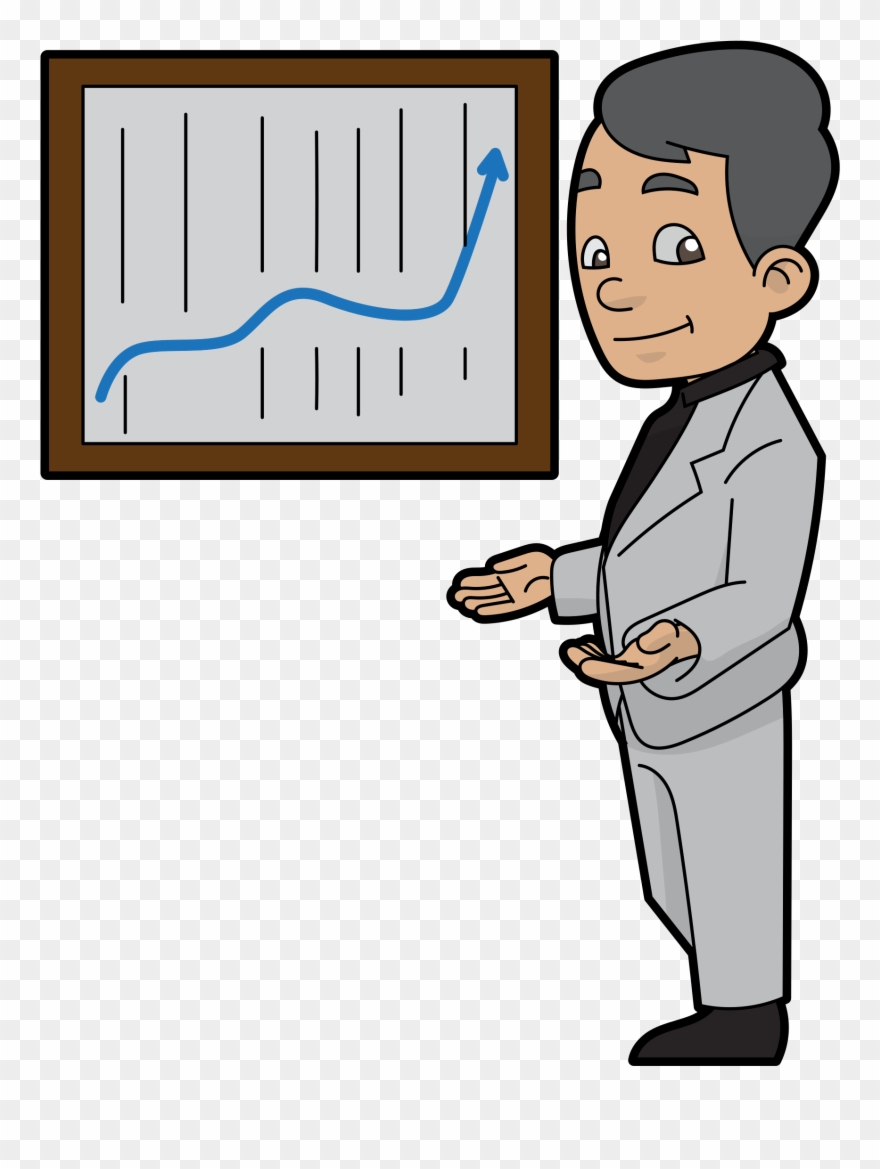 Open - Cartoon Sales Executive Clipart