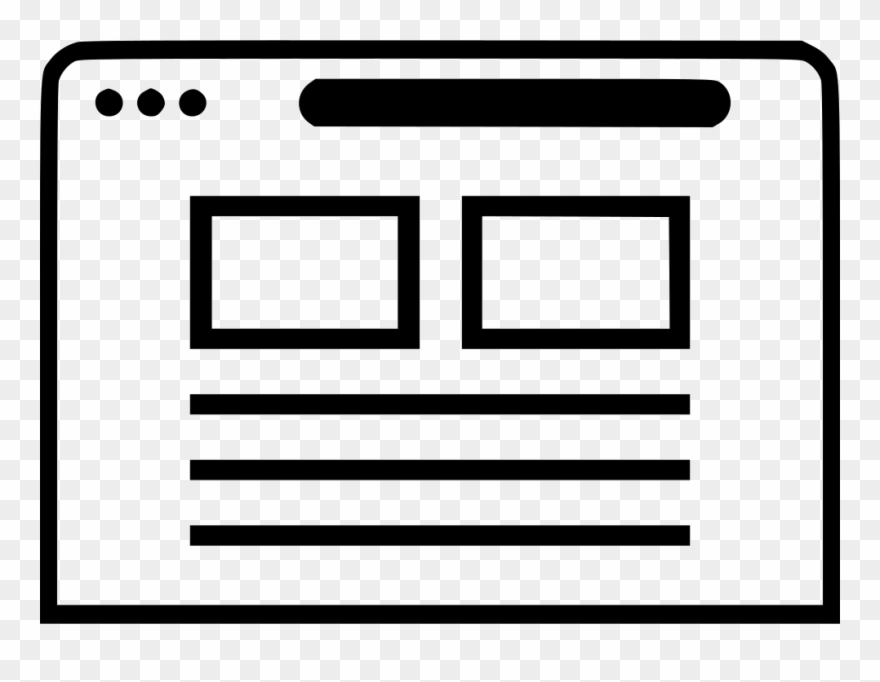 Page Post Www Wireframes Png Icon Free - Web Banner Icon Png Clipart