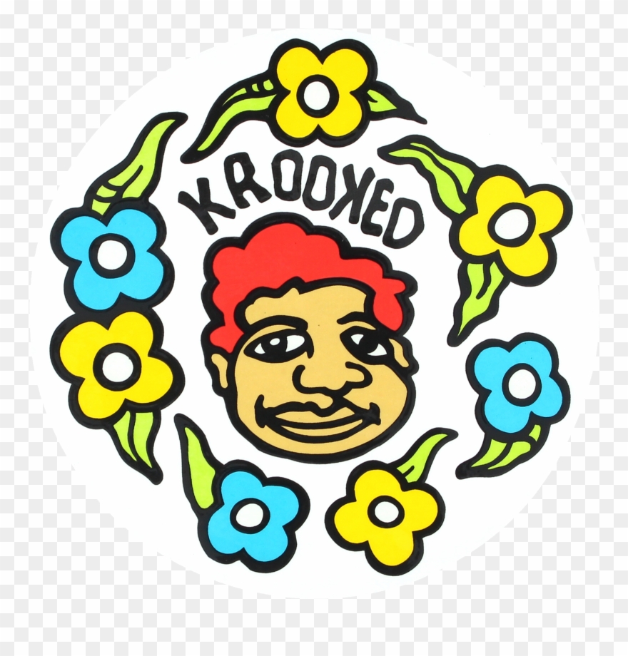 Krooked Sweatpants Medium Decal - Krooked Skateboards Clipart