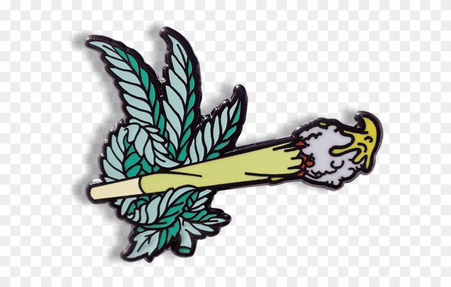 Magic Brush Enamel Pin - Weed Enamel Pin Clipart