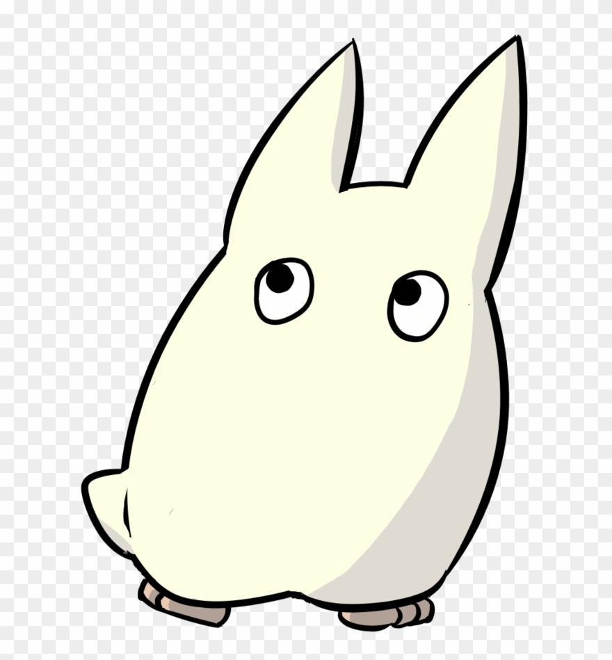 Minitotro - Totoro White Bunny Png Clipart
