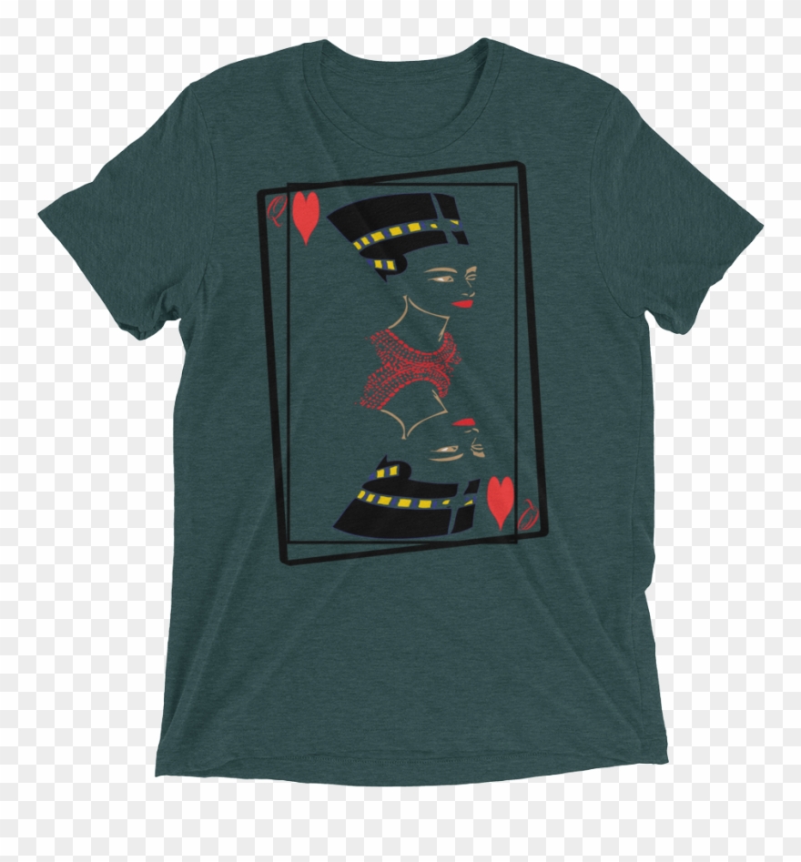 Nefertiti Queen Of Hearts Heather Triblend Short Sleeve - T-shirt Clipart