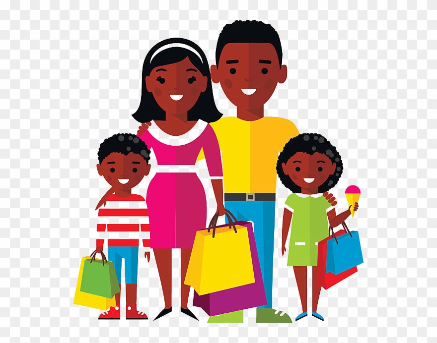 Family Services - African American Animated Family Clipart
