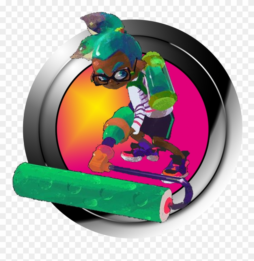 Splatoon Button Roller - Inflatable Clipart
