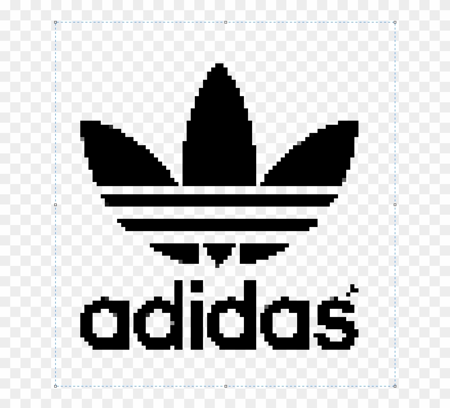 T R A N S P A R E N T ~~ Adidas Pixel Made By Me - Pixel Art Adidas Logo Clipart