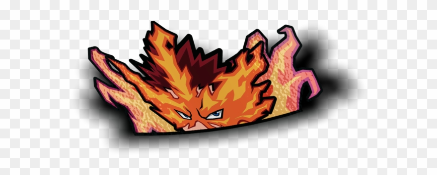 Holographic Mini Endeavor Peeker Sticker - Flame Clipart