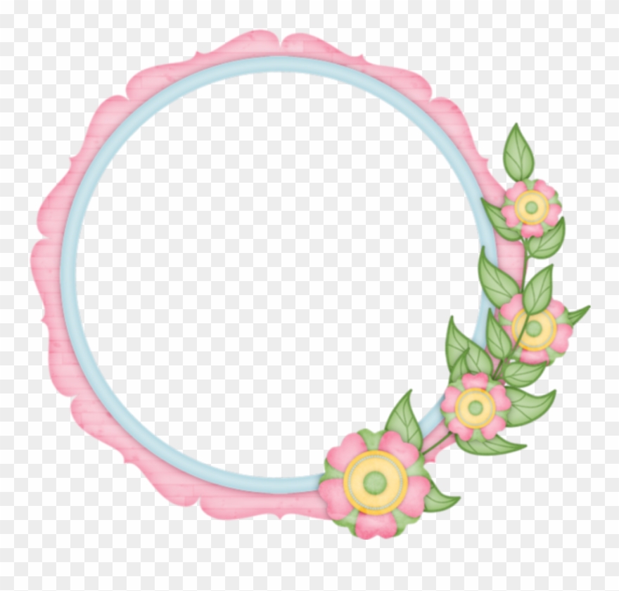 #mq #flowers #flower #circle #circles - Picture Frame Clipart