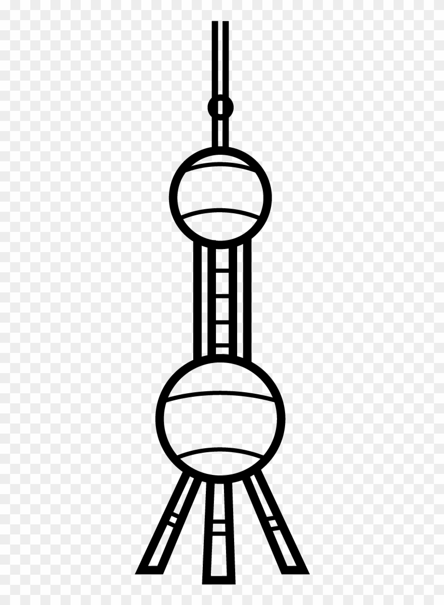 Shanghai Pearl Tower - Oriental Pearl Tower Drawing Clipart