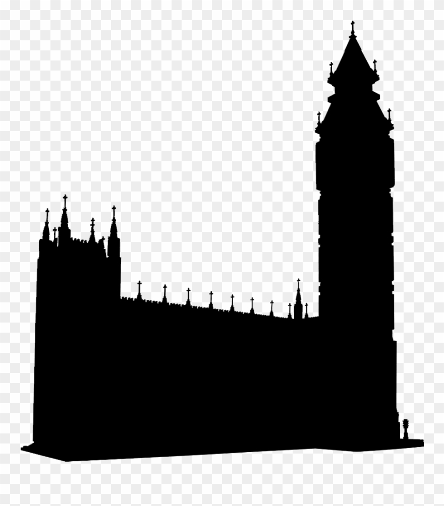 Big Ben Silhouette - Castle Clipart