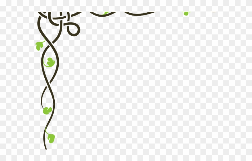 Vine Clipart Celtic - Flower Black And White Design For Borders - Png Download