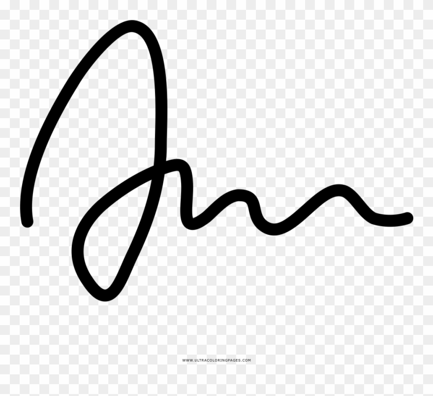 Autograph Coloring Page - Illustration Clipart