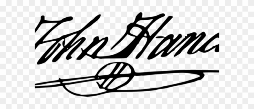 Declaration Of Independence Clipart Clear Text - John Hancock Signature - Png Download