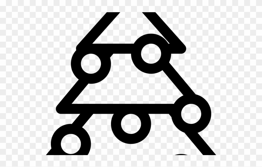 Cactus Clipart Christmas Tree - Simbolos De Natal Preto E Branco - Png Download