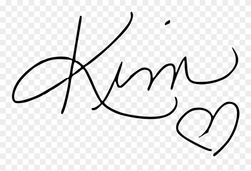 Kim Gallo Signature - Line Art Clipart