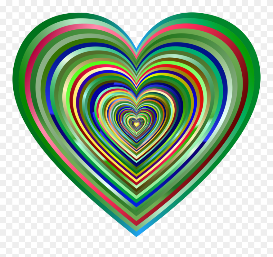 Medium Image - Psychedelic Heart Png Clipart