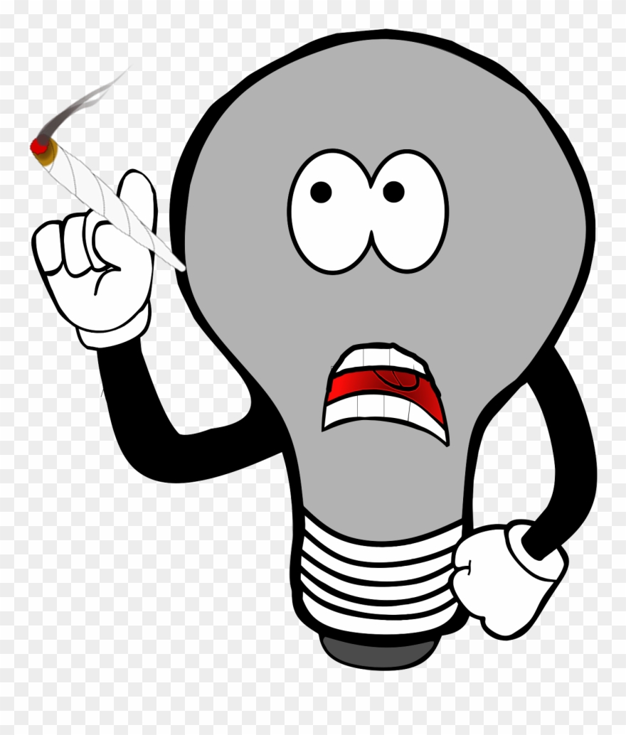 Confused Idea Lightbulb - Cartoon Light Bulb Png Clipart