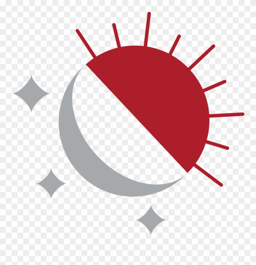 Illustration That Is Half Moon And Half Sun - Maharshi Dayanand College Logo Clipart